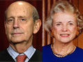 Supreme Court Justices Stephen Breyer and Sandra Day O'Connor